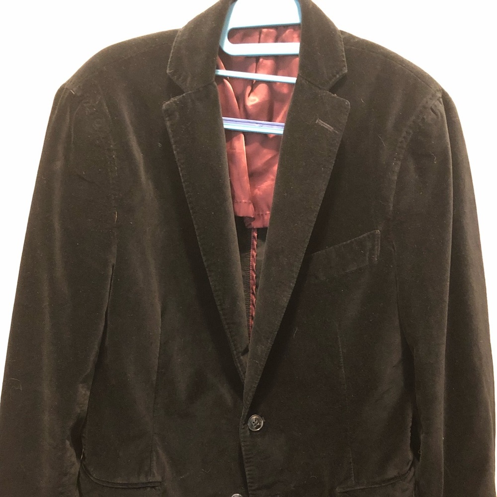 BLACK Saks Fifth Avenue Cotton Velvet Sport Coat